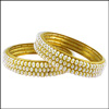 3 LINE WHITE PEARL BANGLES - JP-OCT 628 - Click here to View more details about this Product